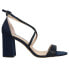 Фото #1 товара Nina Henesi Rhinestone Block Heels Evening Womens Blue Dress Sandals HENESI-412