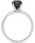 ფოტო #3 პროდუქტის Black Diamond Solitaire Engagement Ring (1-1/2 ct. t.w.) in 14k White Gold