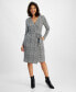 ფოტო #1 პროდუქტის Women's Long-Sleeve Wrap Dress, Created for Macy's