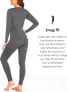 Ekouaer Women's Thermal Underwear Set Warm Functional Underwear Inner Fleece Thermal Underwear Winter Basic S-XXL