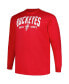Men's Scarlet Ohio State Buckeyes Big and Tall Arch Long Sleeve T-shirt