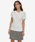 ფოტო #1 პროდუქტის Women's Short-Sleeve Cowlneck Blouse