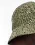 Фото #4 товара ASOS DESIGN straw bucket hat in olive