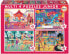 Educa 18601, In the Amusement Park, 4 x 20/40/60/80 Piece Puzzle, 4-in-1 Puzzle Set for Children from 5 Years