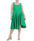 ფოტო #1 პროდუქტის Plus Size Square-Neck Asymmetrical-Hem Fit & Flare Dress