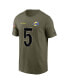 Фото #3 товара Men's Jalen Ramsey Olive Los Angeles Rams 2022 Salute To Service Name and Number T-shirt