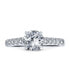 Timeless Promise 1.75CT AAA CZ Round Brilliant Cut Solitaire Engagement Ring For Women Cubic Zirconia Pave Thin Band .925 Sterling Silver