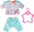 Фото #1 товара Одежда для кукол Zapf ZAPF Creation BABY born® leisure suit Aqua 43cm, doll accessories (jacket and trousers, including clothes hanger)