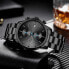 Men's Quartz Watches in Stainless Steel and Metal, with Casual Waterproof Chronograph, Auto Date, and Colourful Hands