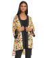 Women's Printed Open-Front Kimono Jacket