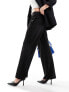 Фото #1 товара ASOS DESIGN mid rise straight leg trouser in black