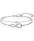 ფოტო #1 პროდუქტის Crystal Infinity Symbol Double-Row Bangle Bracelet