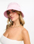 Madein. matte satin bucket hat in baby pink