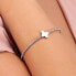 Silver bracelet with crystals and bow tie LPS05ASE05