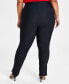 Фото #2 товара Plus Size High Rise Pull-On Slit Ankle Ponte Pants, Created for Macy's