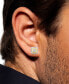 ფოტო #2 პროდუქტის Men's Diamond Square Cluster Stud Earrings (1/4 ct. t.w.) in 10k Gold