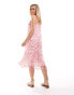 Фото #2 товара Vero Moda Petite cami midi dress in pink floral