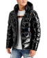 Фото #1 товара Men's Holographic Hooded Puffer Jacket