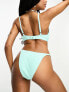 Фото #2 товара Peek & Beau Fuller Bust Exclusive crinkle triangle bikini top in mint