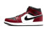 Фото #3 товара Кроссовки Nike Air Jordan 1 Mid Chicago Toe (Белый, Красный, Черный)