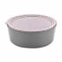 Bowl Inde With lid Melamin Pink/Grey (12 Units)