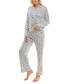 Women's 2-Pc. Whisperluxe Printed Pajamas Set