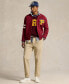 ფოტო #4 პროდუქტის Men's Big Fit Cotton Letterman Sweater