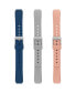 Navy Smooth, Gray Smooth and Pink Smooth Silicone Band Set, 3 Piece Compatible with the Fitbit Alta and Fitbit Alta Hr