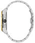 ფოტო #2 პროდუქტის Men's Marine Star Diamond Accent Two-Tone Stainless Steel Bracelet Watch 44mm
