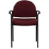 Фото #3 товара Comfort Burgundy Fabric Stackable Steel Side Reception Chair With Arms