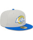 Фото #4 товара Men's Khaki, Royal Los Angeles Rams Super Bowl Champions Patch 59FIFTY Fitted Hat