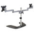 Фото #4 товара Dual Monitor Stand - Ergonomic Desktop Monitor Stand for up to 32" VESA Displays - Free-Standing Articulating Universal Computer Monitor Mount - Adjustable Height - Silver - Freestanding - 16 kg - 81.3 cm (32") - 100 x 100 mm - Height adjustment - Black -