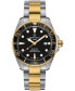 ფოტო #1 პროდუქტის Men's Swiss Automatic DS Action Diver Two-Tone Stainless Steel Bracelet Watch 43mm