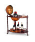 Vintage like Globe Rolling Wine Bar Cart with Extra Shelf - фото #1