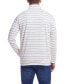 Men's Striped Long Sleeve Quarter Zip Pullover T-shirt