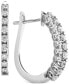 ფოტო #1 პროდუქტის Diamond Huggie Hoop Earrings (1/2 ct. t.w.) in 14k White Gold