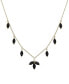 ფოტო #1 პროდუქტის Onyx Marquise Station 17" Collar Necklace in 14k Gold-Plated Sterling Silver