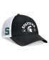 Men's Black/White Michigan State Spartans Free Kick Trucker Adjustable Hat