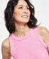 ფოტო #3 პროდუქტის Women's Ribbed Crewneck Tank, Created for Macy's