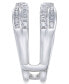 ფოტო #2 პროდუქტის Diamond Curved Overlapped Solitaire Enhancer Ring Guard (1 ct. t.w.) in 14k White Gold