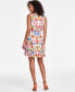 ფოტო #2 პროდუქტის Women's Floral-Print Tie-Front Mini Dress, Created for Macy's