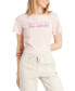 Women's Doodle Cotton T-Shirt Sandy Pink, XS - фото #3