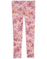 Kid Floral Print Stretch Leggings 8