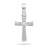 Фото #1 товара Glittering silver cross pendant PT40W