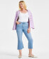 Фото #7 товара Women's High-Rise Cropped Flare Jeans, Created for Macy's