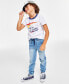 Фото #3 товара Little Boys Denim Joggers, Created for Macy's