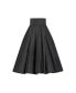 Women's Faille High Waisted Midi Skirt