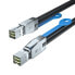 Фото #1 товара Overland-Tandberg 2M external SAS cable – mini-SAS HD (SFF-8644) to mini-SAS HD (SFF-8644) - 2 m - SFF-8644 - SFF-8644 - Straight - Straight - Black