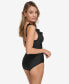 Фото #2 товара Ruffle Plunge Underwire Tummy Control One-Piece Swimsuit, Created for Macy's