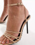 Truffle Collection high heel barely there sandals in taupe